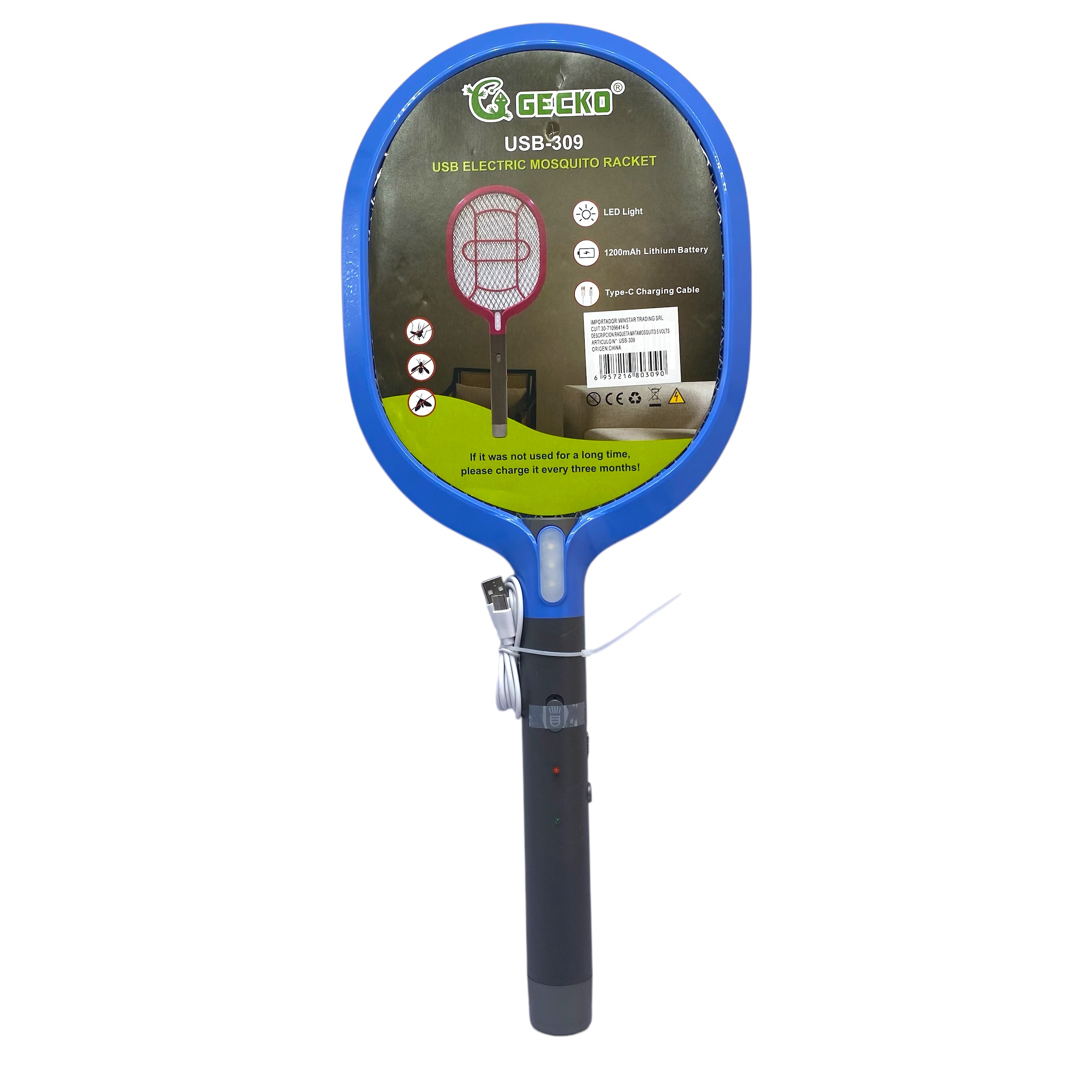 RAQUETA MATA MOSQUITO USB-309