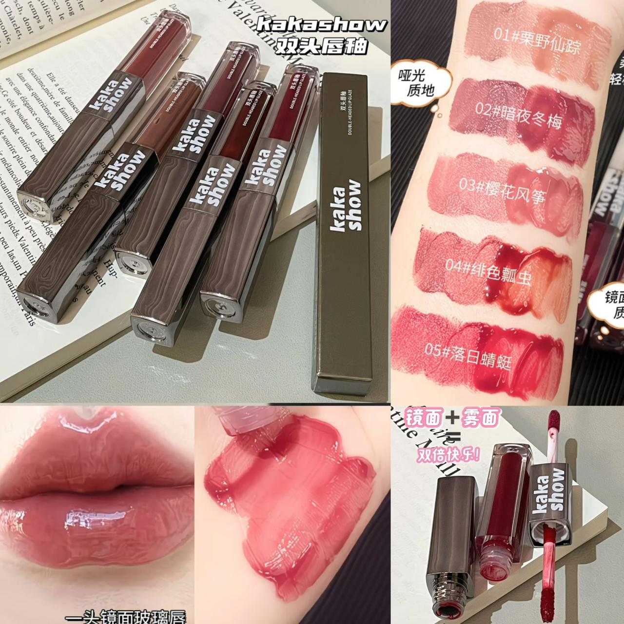 LIP GLOSS DOBLE 130 KAKASHOW LABIAL DOBLE PUNTAS XZF-C130 - Image 1