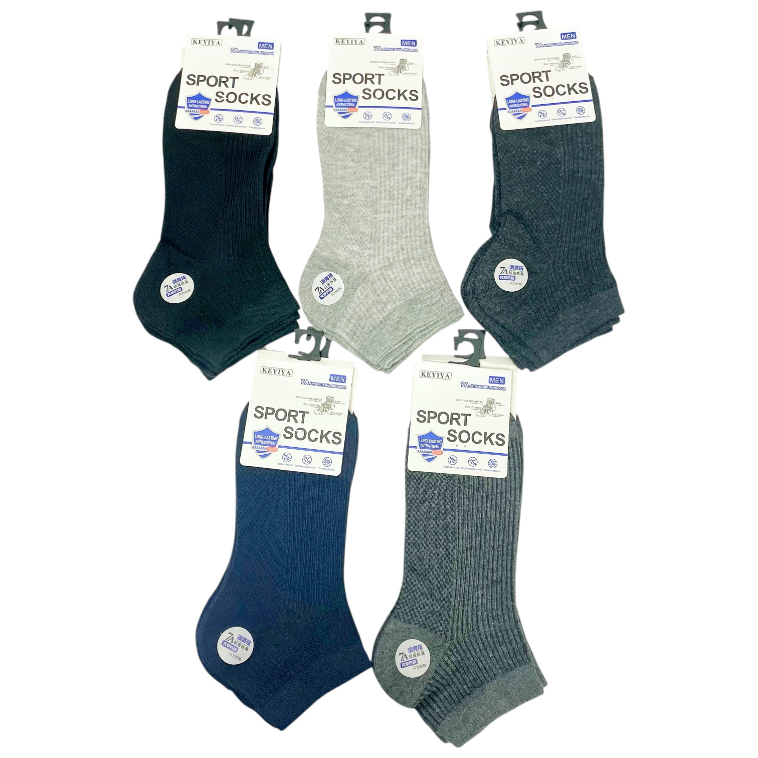 PACK10PCS MEDIAS SOQUETE P/HOMBRE ABC-107