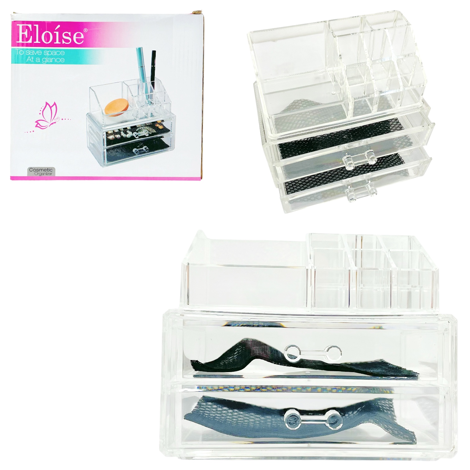 ORGANIZADOR ACRILICO 2 CAJONES 1100-2